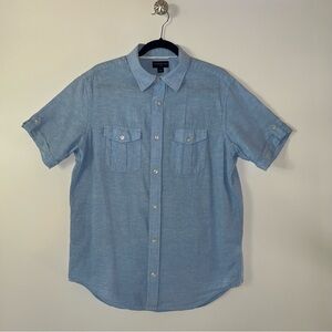 BANANA REPUBLIC SHORT SLEEVE LINEN , COTTON SHIRT